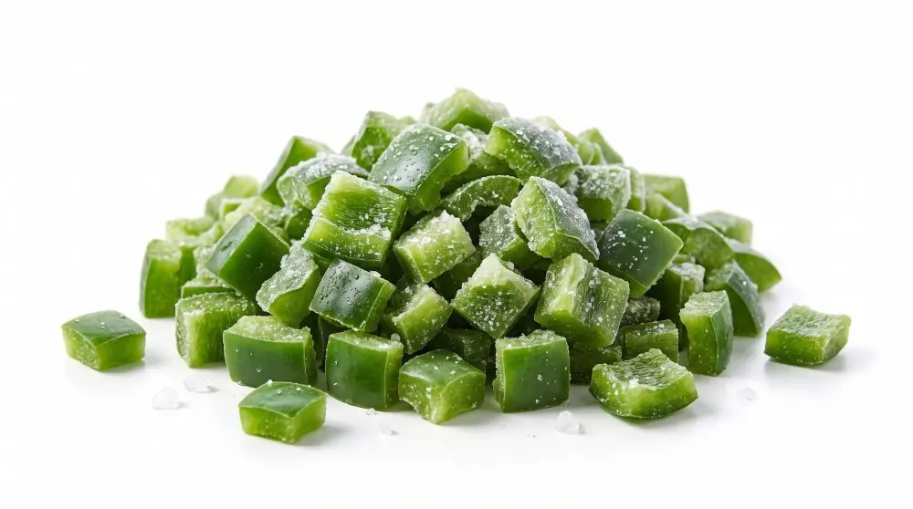 IQF green capsicum dice